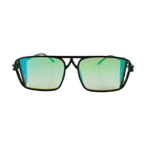 Black Green Mirrored Full Rimmed Rectangle Assorted 82193 Sunglass – SMSG31