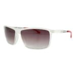Matte White Grey Gradient Full Rimmed Rectangle Wrap Around Assorted P8429 Sunglass – SMSG60