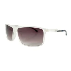 Matte White Grey Gradient Full Rimmed Rectangle Wrap Around Assorted P8429 Sunglass – SMSG61