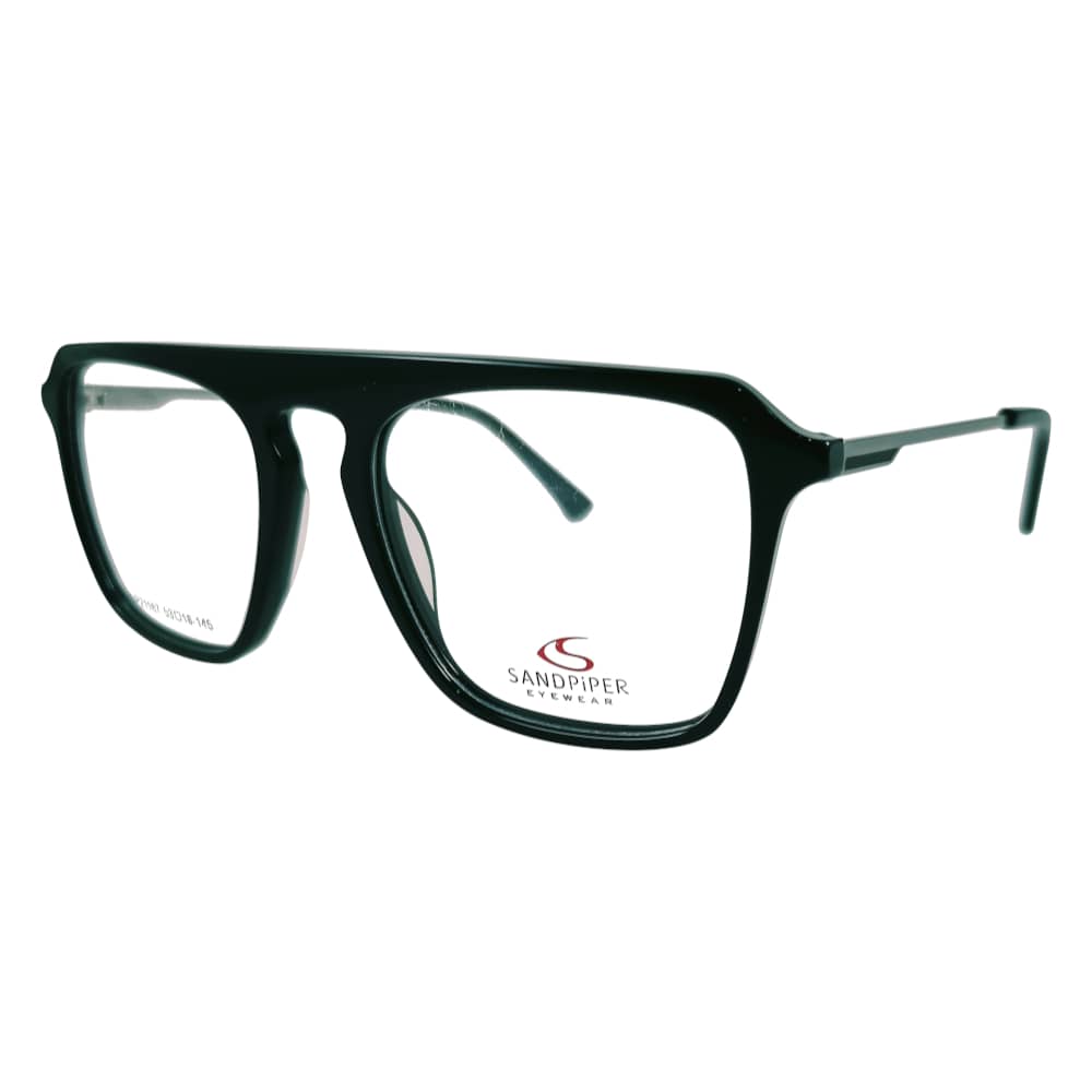 Sandpiper Black Square Eyeglass