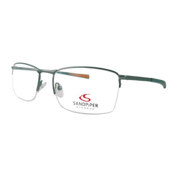 Sandpiper Matte Grey Half Rimmed Eyeglass