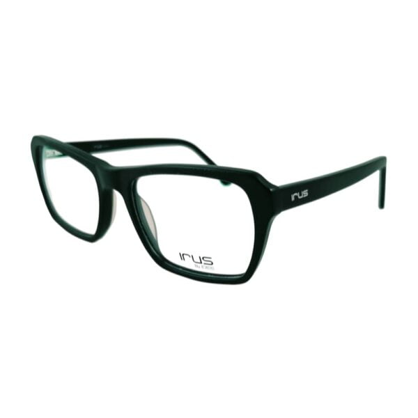 Irus Matte Black Rectangle Eyeglass