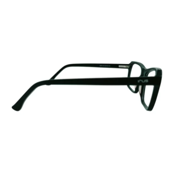 Irus Matte Black Rectangle Eyeglass