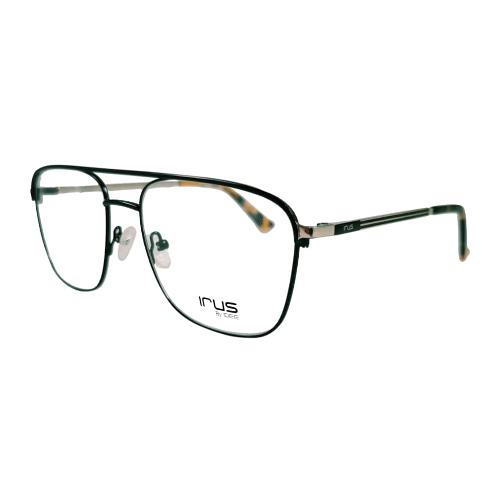 Irus Black Golden Square Eyeglass