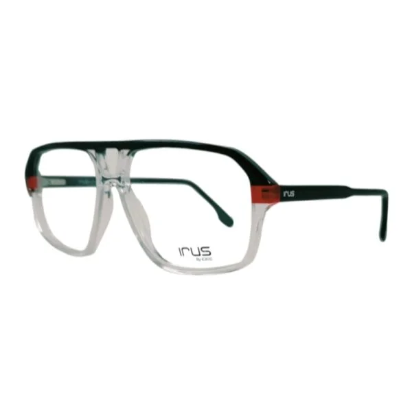 Irus Black Transparent Rectangle Eyeglass