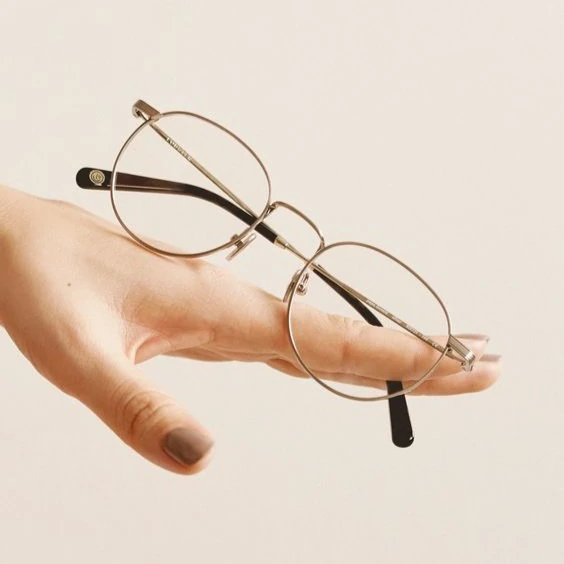 Golden Frame Eyeglasses